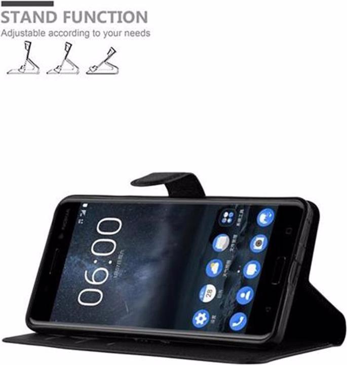 Actual product image Cadorabo Book with stand function cover (Nokia 6)