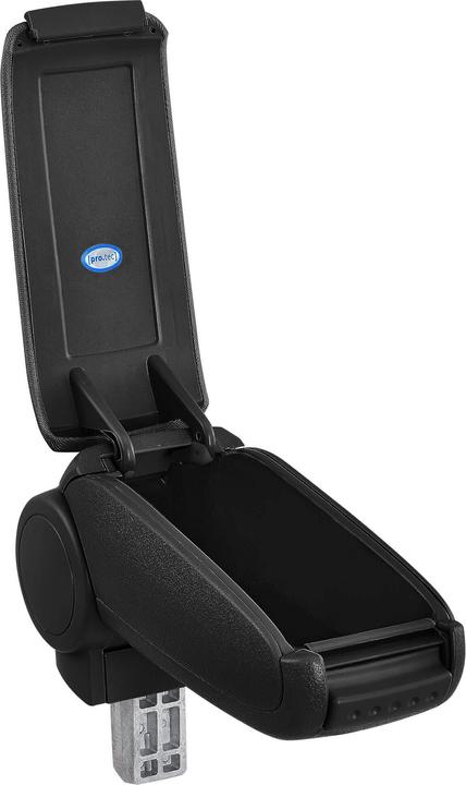 Actual product image Pro-Tec Centre armrest BMW Mini R50 R53 storage compartment imitation leather black white stitching