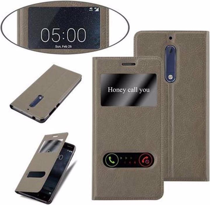 Actual product image Cadorabo Book with View double window cover (OnePlus 5)