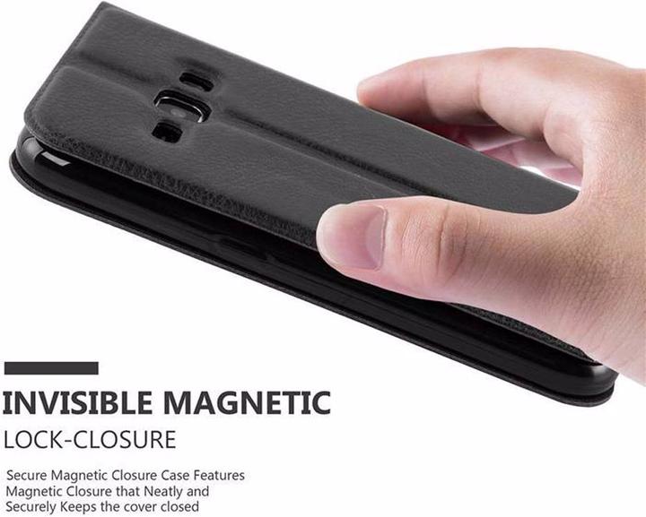 Actual product image Cadorabo Book with View double window cover (Samsung Galaxy J1)