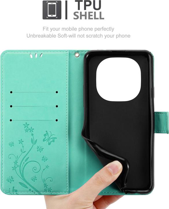 Produktbild Cadorabo Hülle für Xiaomi RedMi Note 14 Pro Plus 5G mit Blumen Muster (Xiaomi Redmi Note 14 Pro 5G)