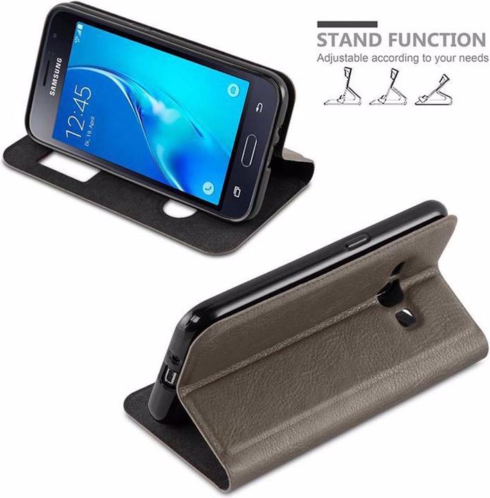 Actual product image Cadorabo Book with View double window cover (Samsung Galaxy J1 (2016))