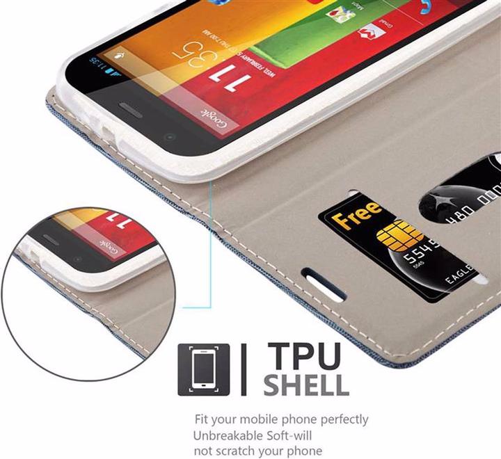 Productafbeelding Cadorabo Boek Jeans Optiek Cover (Motorola Moto G2 (2de gen))