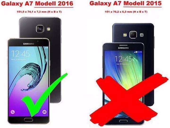 Actual product image Cadorabo Book Invisible Magnet Cover (Samsung Galaxy A7 (2016))