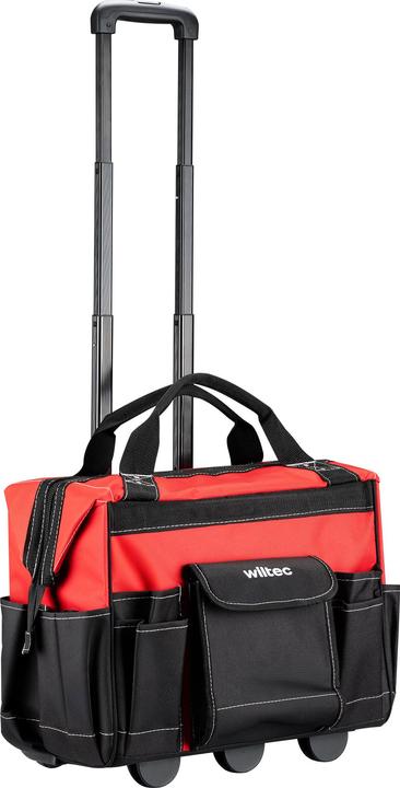 Produktbild Wiltec Werkzeugtrolley 46x25x43cm Werkzeugkoffer 19 Fächer Werkzeug Trolley