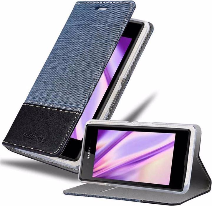 Actual product image Cadorabo Book Jeans Optics Cover (Sony Xperia E3)
