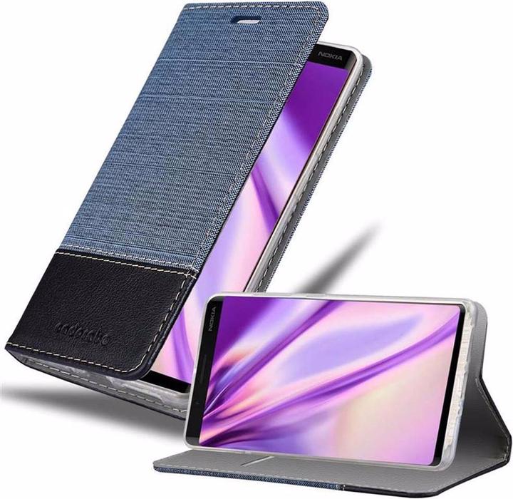 Produktbild Cadorabo Book Jeans Optik Cover (Nokia 8 Sirocco)