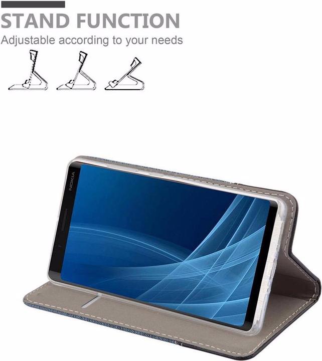 Produktbild Cadorabo Book Jeans Optik Cover (Nokia 8 Sirocco)