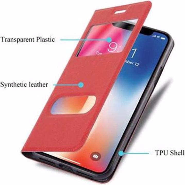Produktbild Cadorabo Book mit View Doppelfenster Cover (Apple iPhone X)