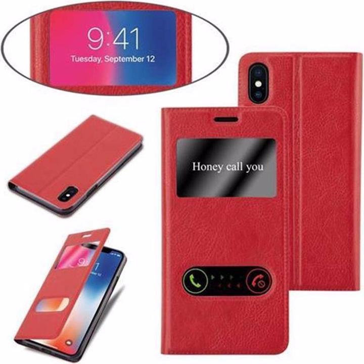 Produktbild Cadorabo Book mit View Doppelfenster Cover (Apple iPhone X)