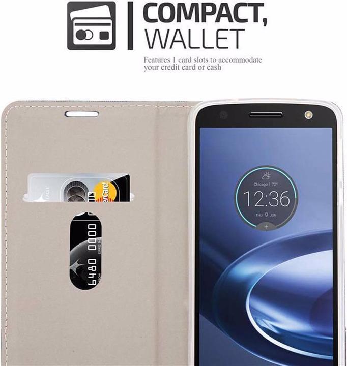 Produktbild Cadorabo Book Jeans Optik Cover (Motorola Moto Z Force)