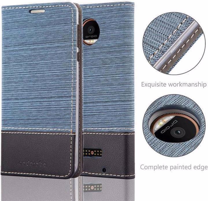 Produktbild Cadorabo Book Jeans Optik Cover (Motorola Moto Z Force)