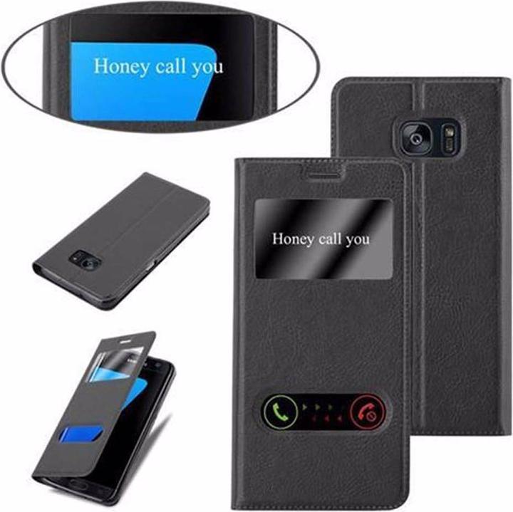 Actual product image Cadorabo Book with View double window cover (Samsung Galaxy S7 Edge)
