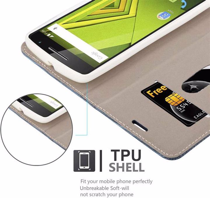 Actual product image Cadorabo Book Jeans Optics Cover (Motorola Moto X Play)