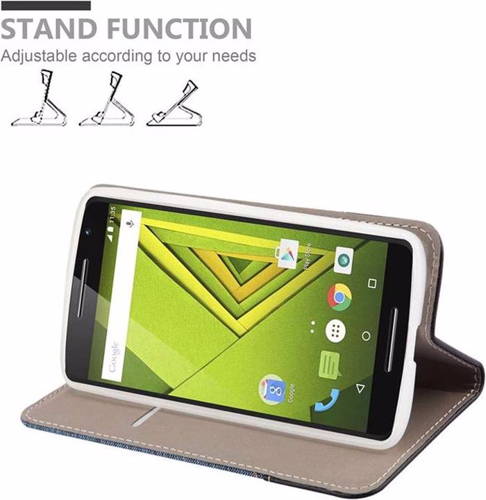 Actual product image Cadorabo Book Jeans Optics Cover (Motorola Moto X Play)