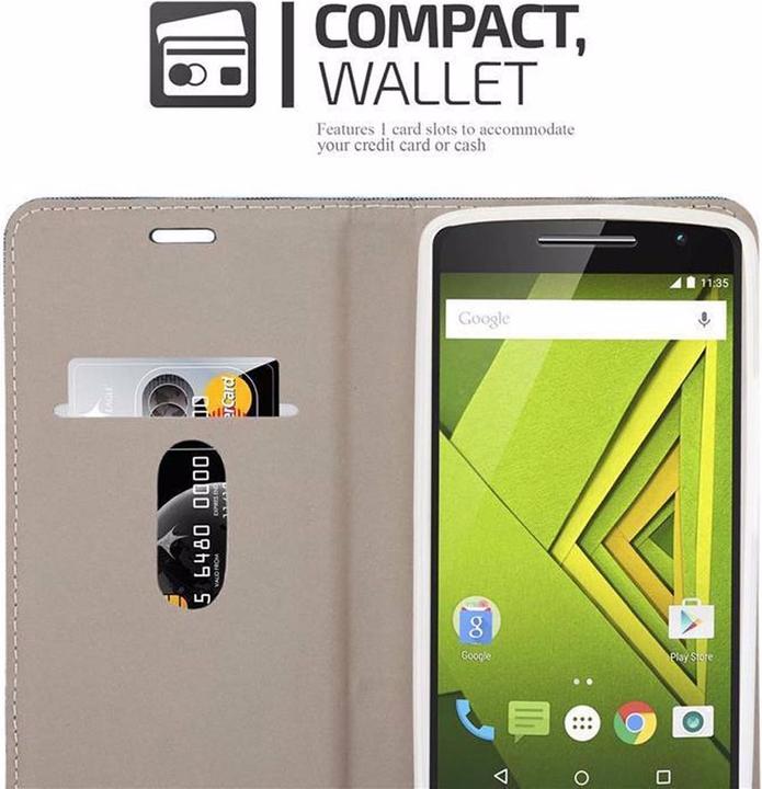 Actual product image Cadorabo Book Jeans Optics Cover (Motorola Moto X Play)
