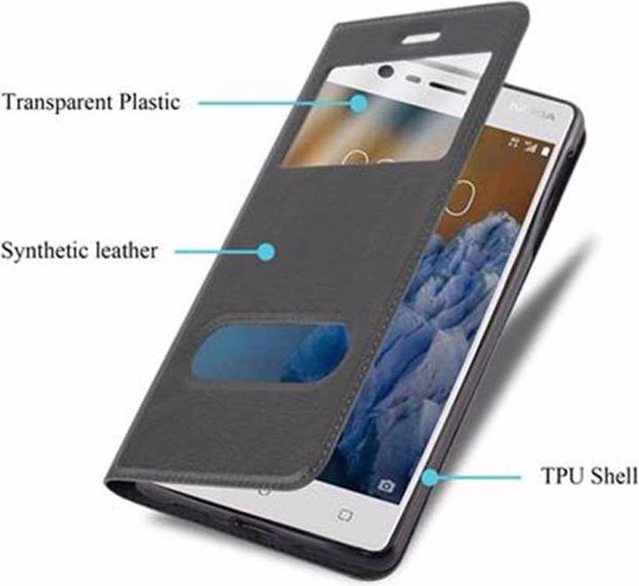 Actual product image Cadorabo Book with View double window cover (OnePlus 3)