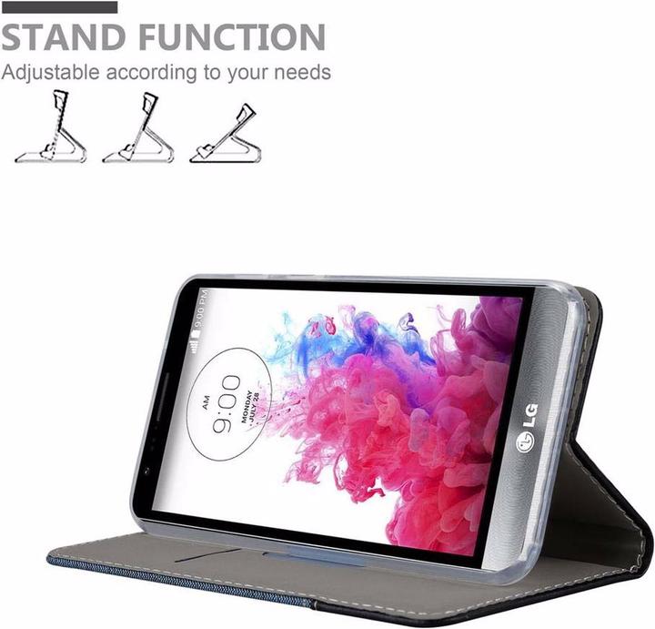 Produktbild Cadorabo Book Jeans Optik Cover (LG Stylus 3)