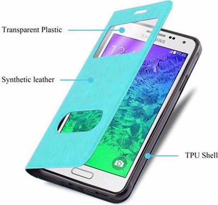 Produktbild Cadorabo Book mit View Doppelfenster Cover (Samsung Galaxy Alpha)