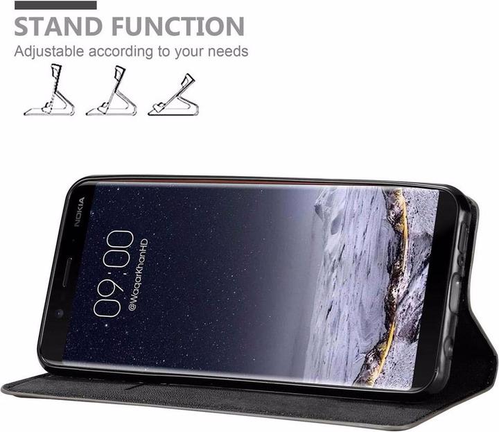 Actual product image Cadorabo Book Invisible Magnet Cover (Nokia 8 Sirocco)