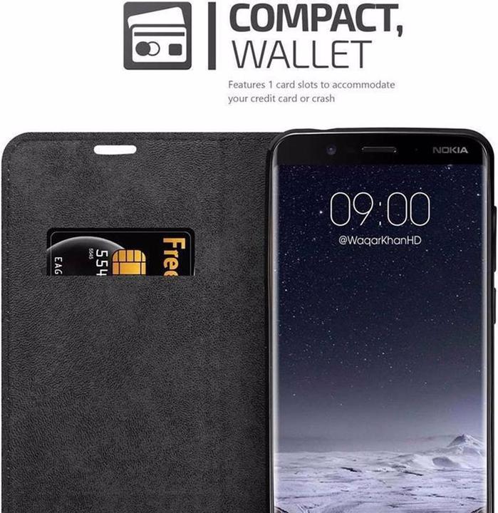 Actual product image Cadorabo Book Invisible Magnet Cover (Nokia 8 Sirocco)