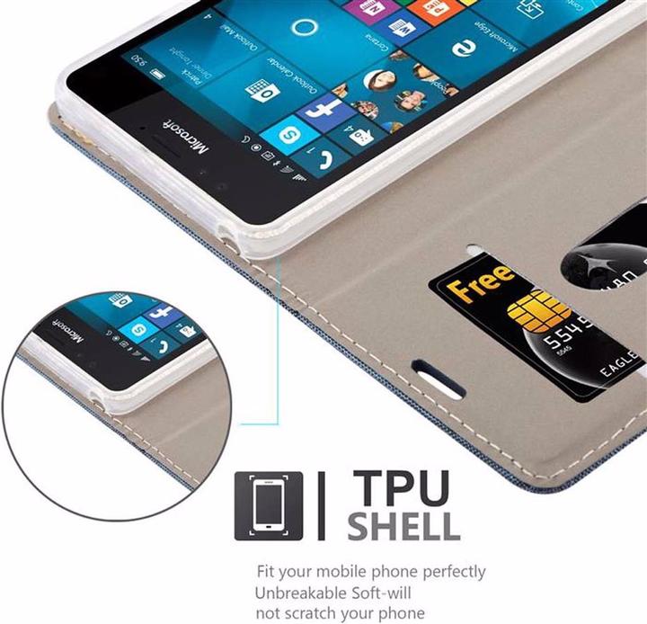 Produktbild Cadorabo Book Jeans Optik Cover (Microsoft Lumia 950)