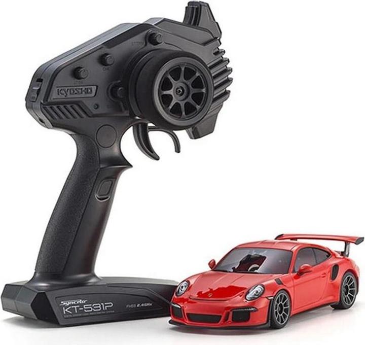 Image du produit Kyosho Mini-Z Porsche 911 GT3 RS, Orange 1:27 Readyset (Presque prêt à être conduite)