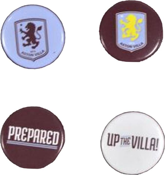 Produktbild Aston Villa FC Wappen Abzeichen 4erPack