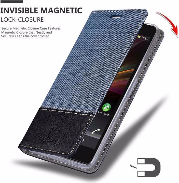 Actual product image Cadorabo Book Jeans Optics Cover (Sony Xperia Z)