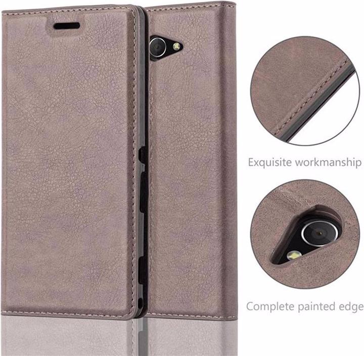 Actual product image Cadorabo Book Invisible Magnet Cover (Sony Xperia M2 Aqua)