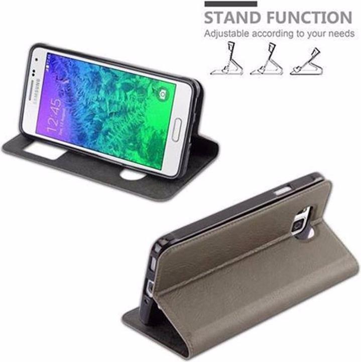 Actual product image Cadorabo Book with View double window cover (Samsung Galaxy Alpha)