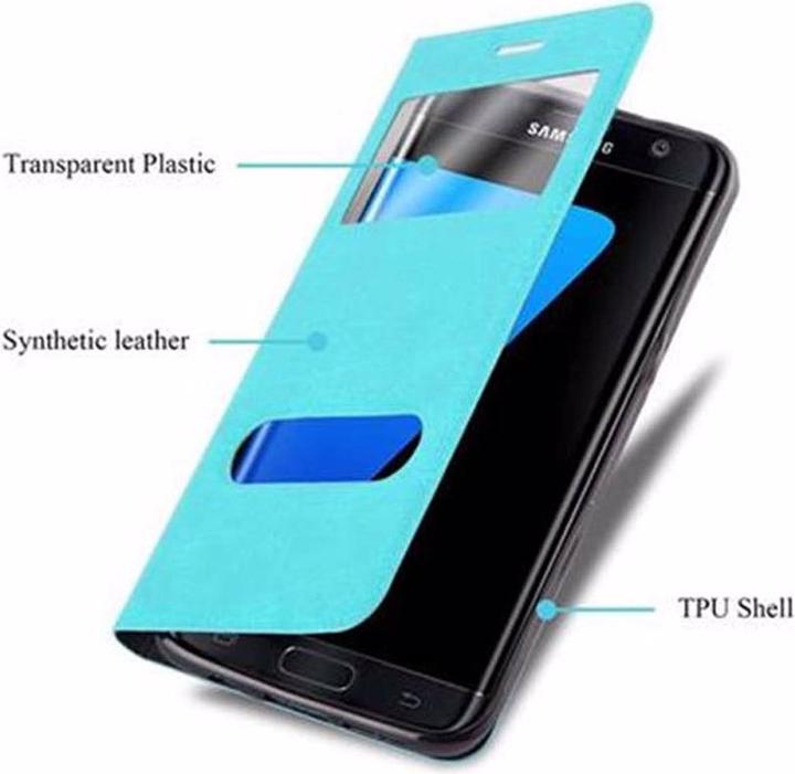 Produktbild Cadorabo Book mit View Doppelfenster Cover (Samsung Galaxy S7 Edge)