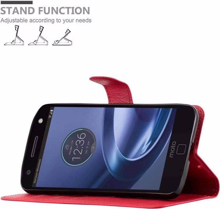 Actual product image Cadorabo Book with stand function cover (Motorola Moto Z Force)