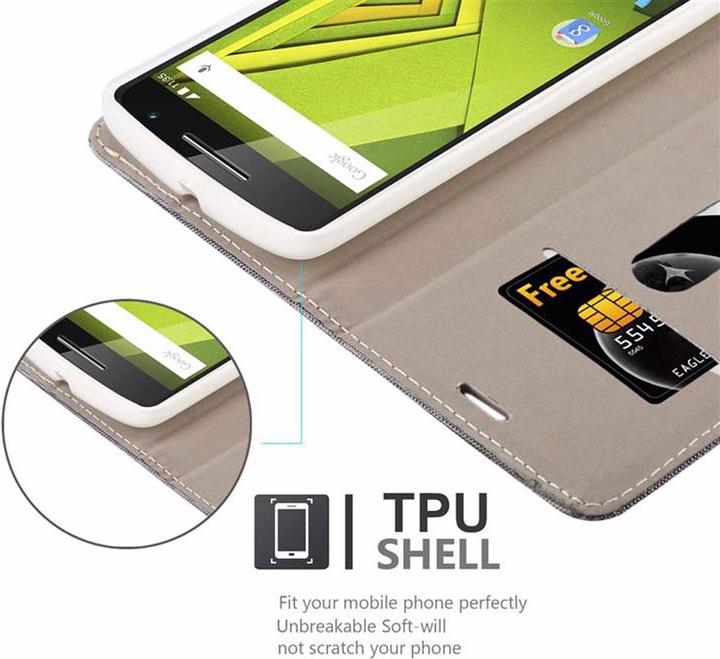 Produktbild Cadorabo Book Jeans Optik Cover (Motorola Moto X Play)