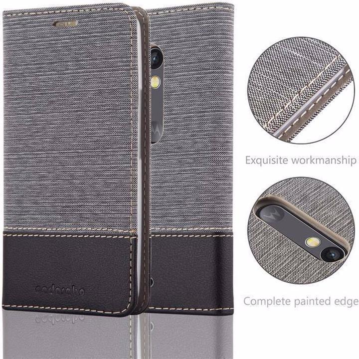Produktbild Cadorabo Book Jeans Optik Cover (Motorola Moto X Play)