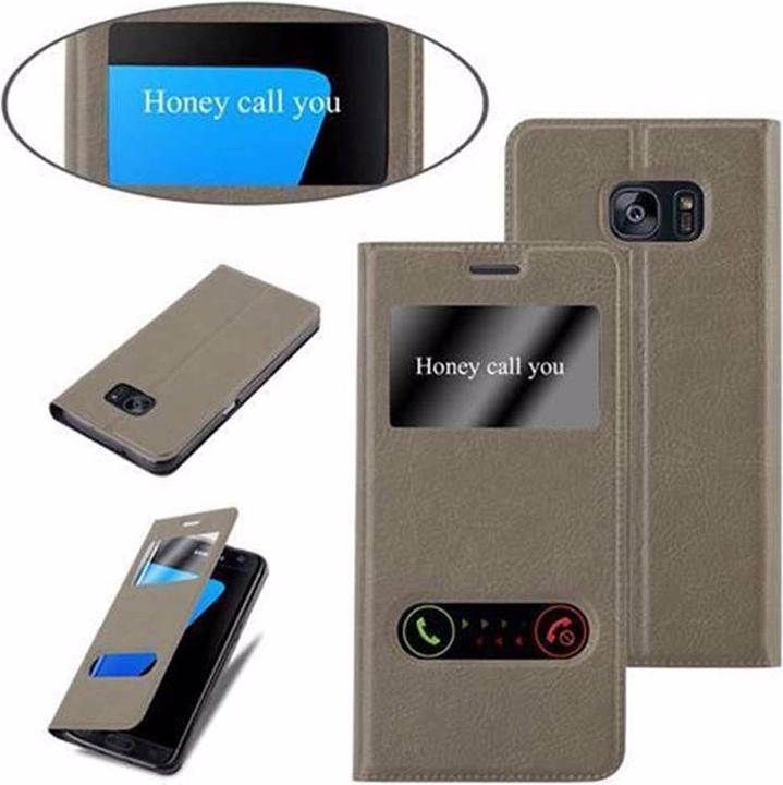 Actual product image Cadorabo Book with View double window cover (Samsung Galaxy S7 Edge)