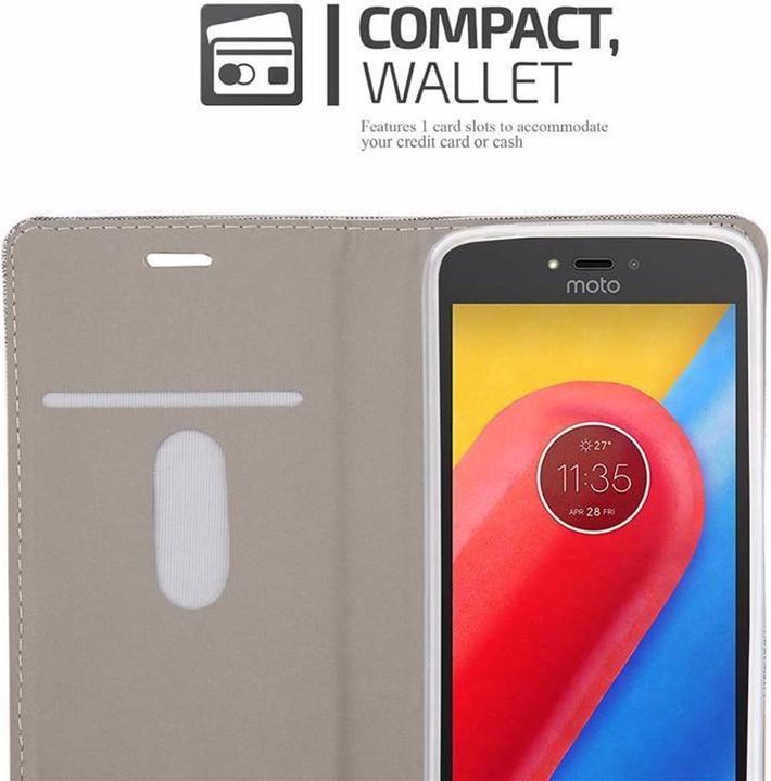 Produktbild Cadorabo Book Jeans Optik Cover (Motorola Moto C Plus)