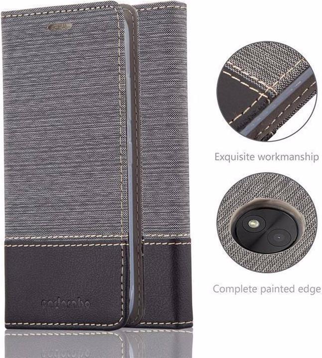 Produktbild Cadorabo Book Jeans Optik Cover (Motorola Moto C Plus)