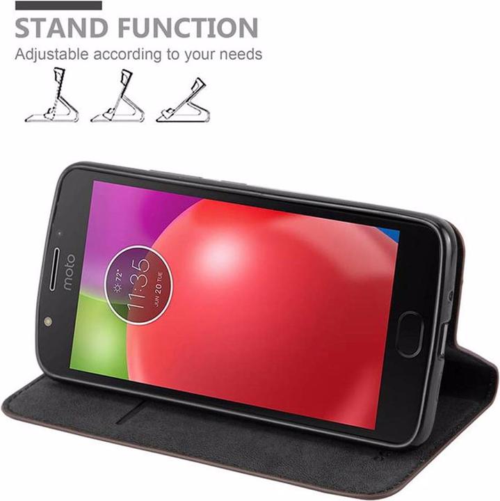 Actual product image Cadorabo Book Invisible Magnet Cover (Motorola Moto E4)