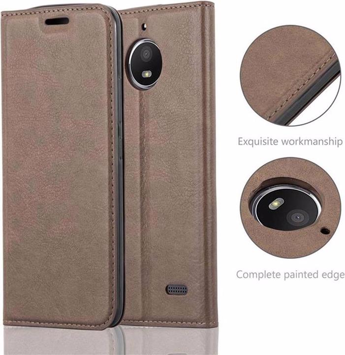 Actual product image Cadorabo Book Invisible Magnet Cover (Motorola Moto E4)