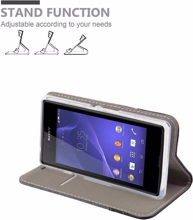 Produktbild Cadorabo Book Jeans Optik Cover (Sony Xperia E3)