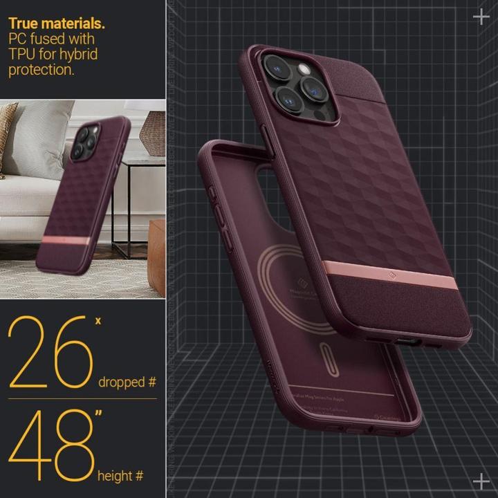 Produktbild Caseology Parallax MAG iPhone 15 Pro 6.1" Magsafe Burgundowy/Burgundy ACS06751 (Apple iPhone 15 Pro)
