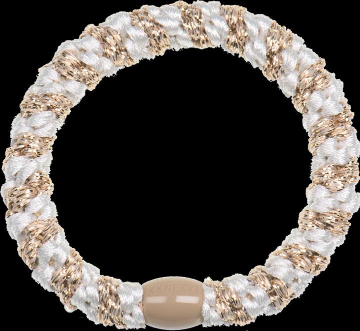 Kknekki White Beige Glitter Stripe (Haargummi)