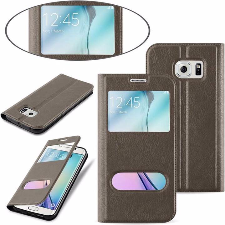 Actual product image Cadorabo Book with View double window cover (Samsung Galaxy S6 Edge+)
