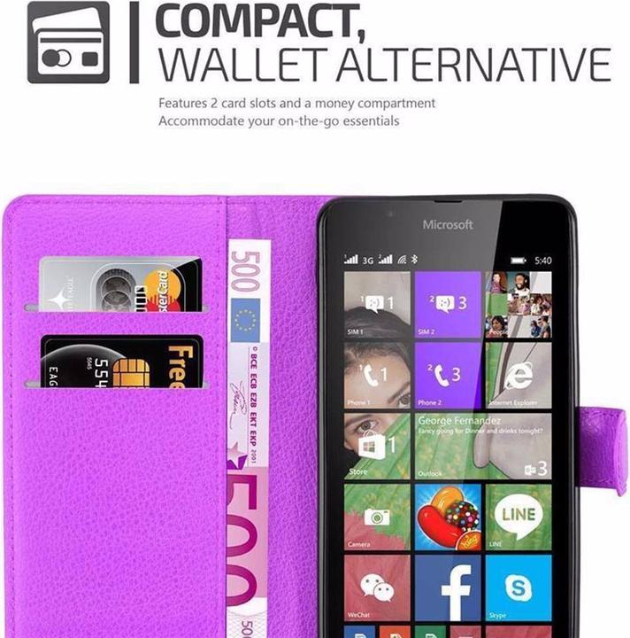 Produktbild Cadorabo Book mit Standfunktion Cover (Microsoft Lumia 540)