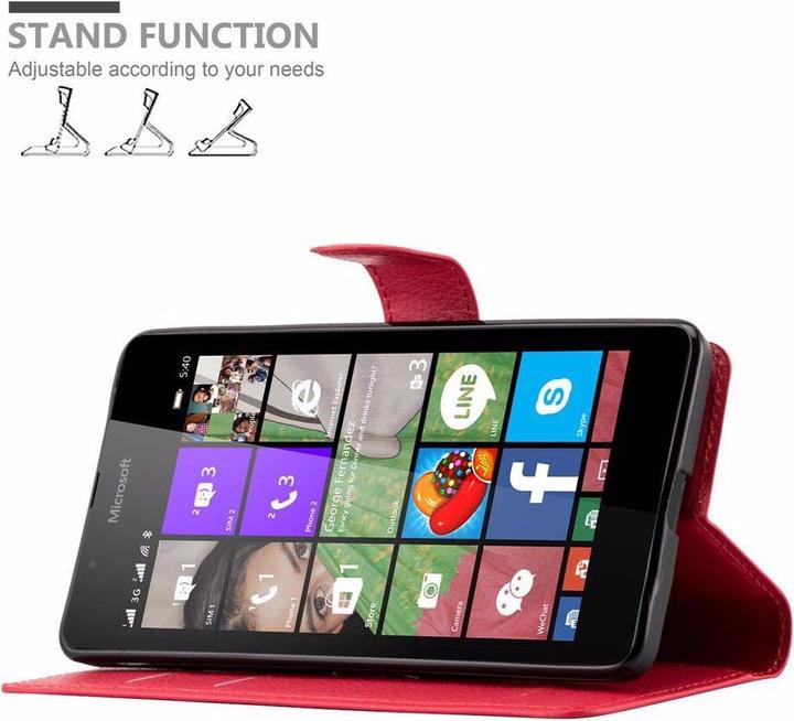 Actual product image Cadorabo Book with stand function cover (Microsoft Lumia 540)