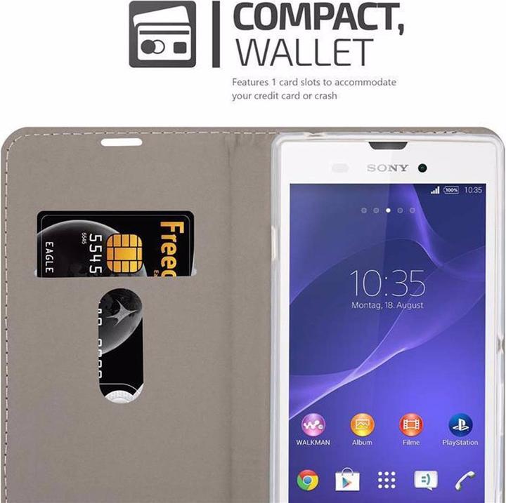 Actual product image Cadorabo Book Jeans Optics Cover (Sony Xperia T2 Ultra)