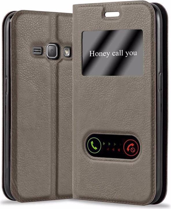 Produktbild Cadorabo Book mit View Doppelfenster Cover (Samsung Galaxy J1)