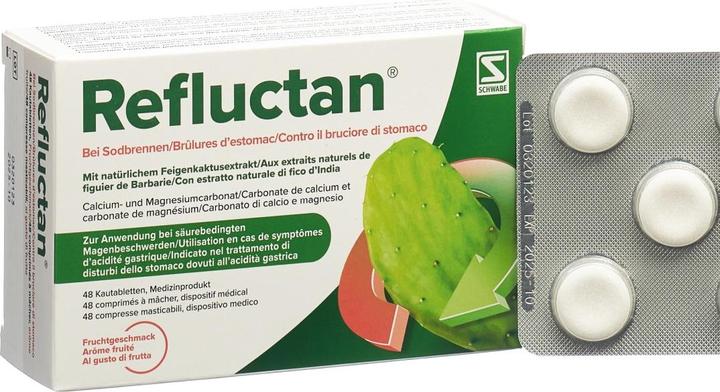 Produktbild Refluctan Kautablette Frucht (48 Stück, 284.31 ml, 94 g)