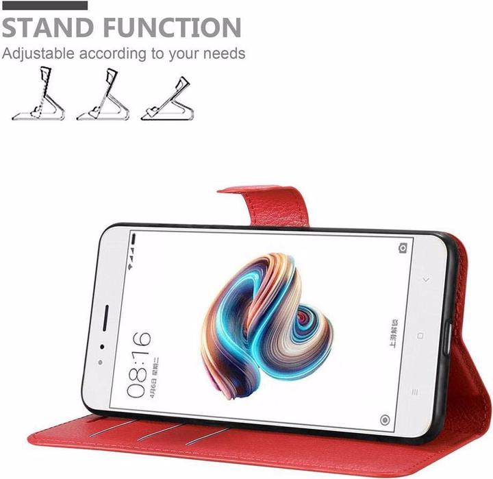 Actual product image Cadorabo Book with stand function cover (Xiaomi Mi 5X)